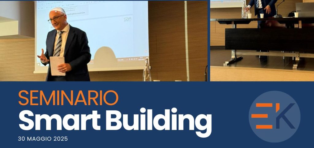 Giuseppe Frullo durante il seminario Selektra sugli Smart Buildings a Latina
